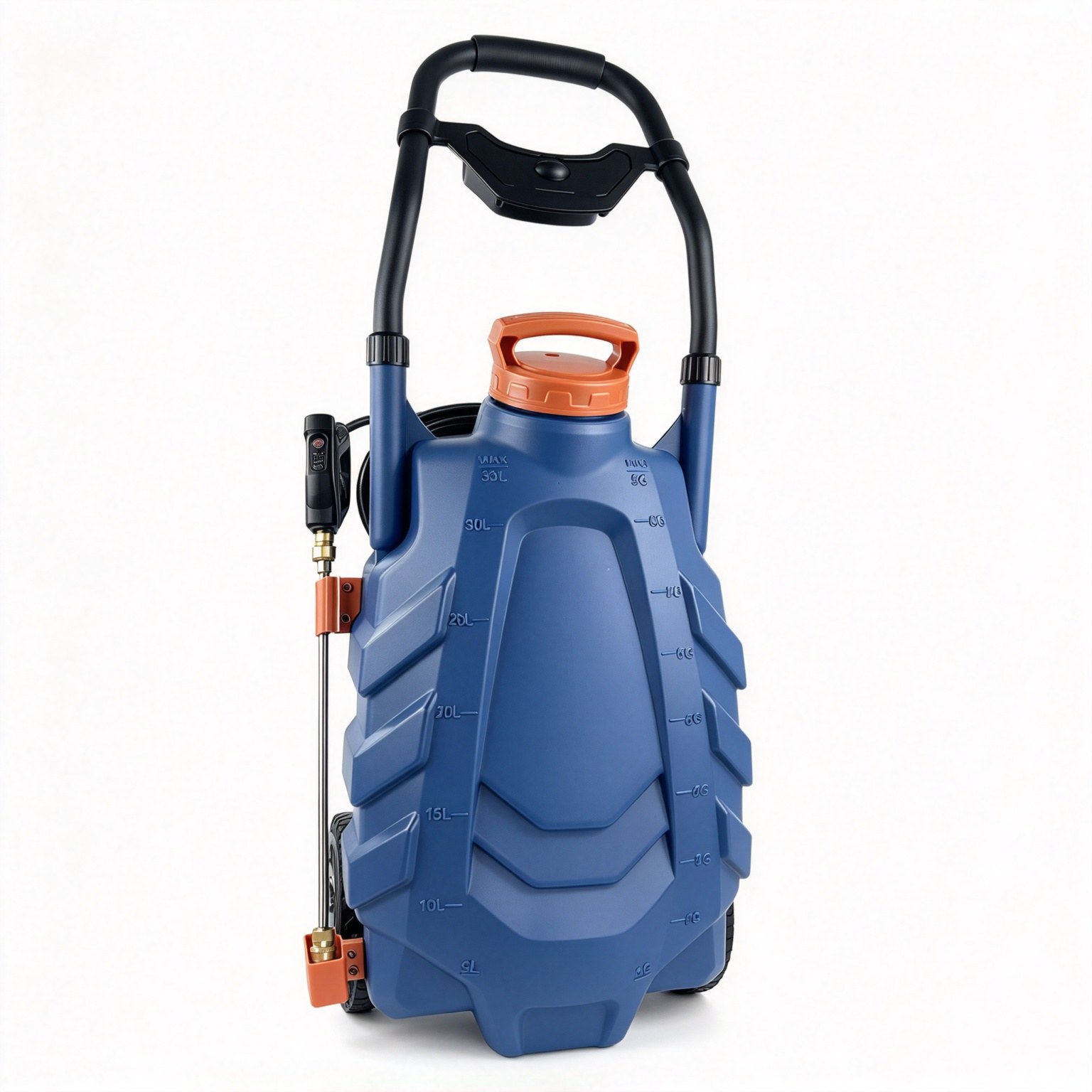 Spruzzatore a carrello con ruote da 34 litri con pompa a membrana